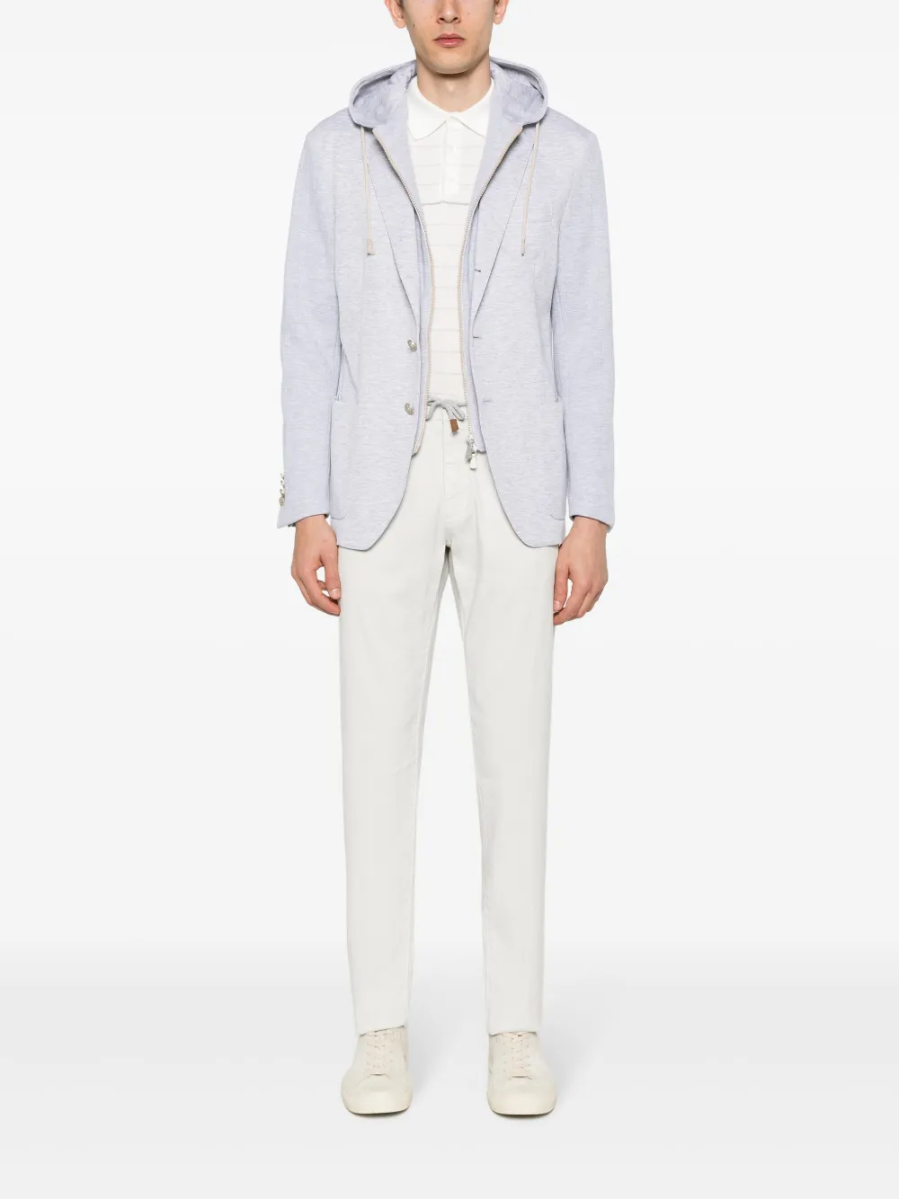 Eleventy layered mélange jacket - Grijs