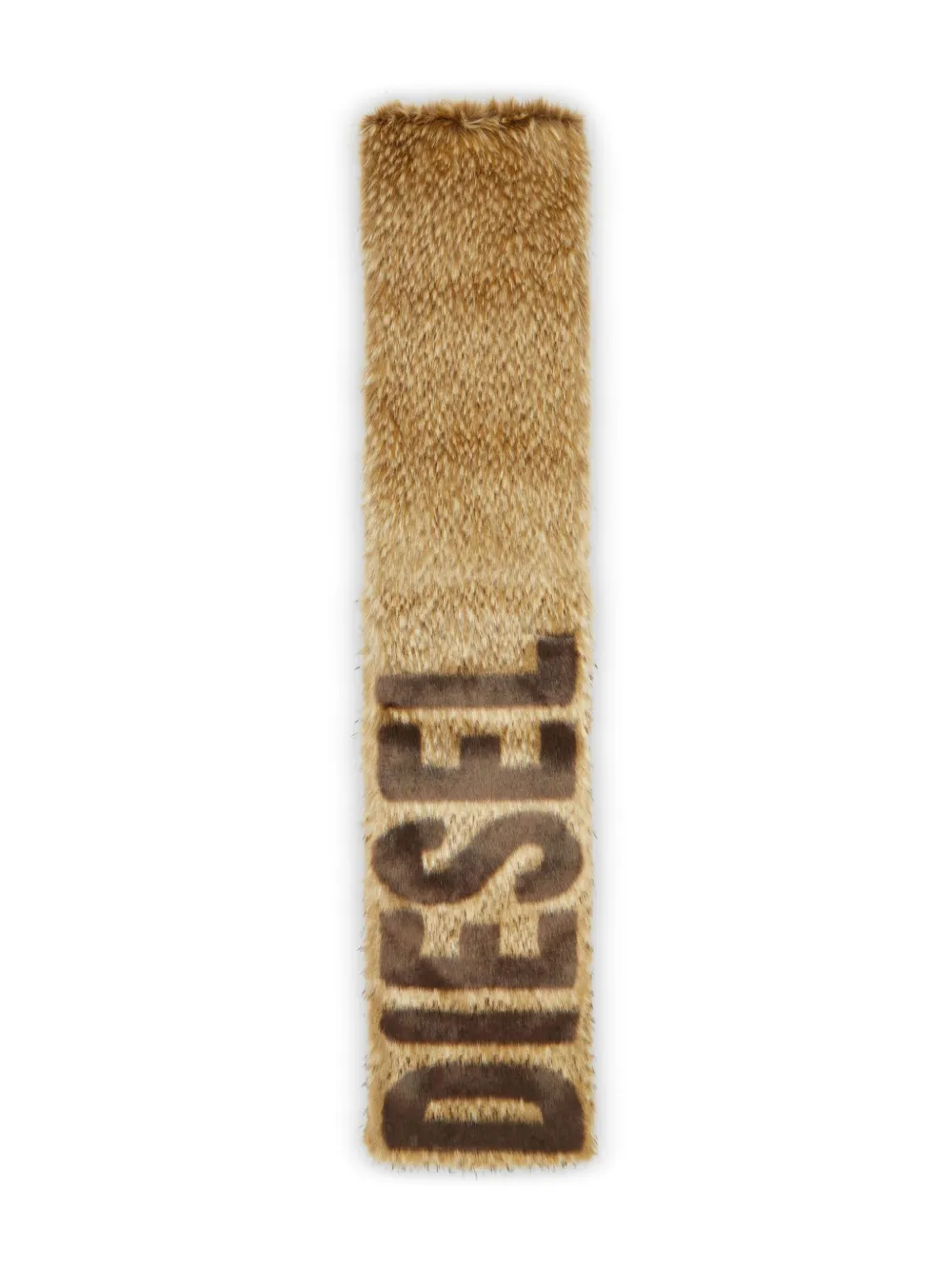Cheap Diesel S-Aber logo faux-fur scarf Men