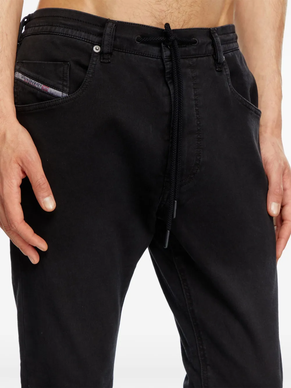 Shop Diesel D-krooley Joggjeans 068nh Jeans In Black