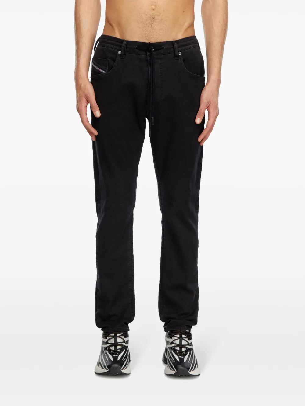 Shop Diesel D-krooley Joggjeans 068nh Jeans In Black