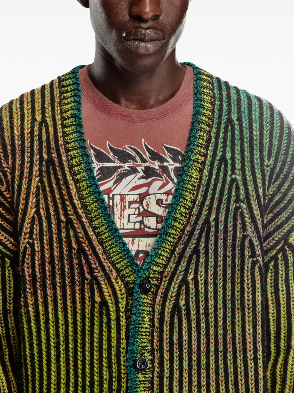 Diesel Oakland geribbeld vest Groen