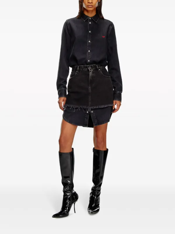 diesel denim mini dress De-Desy-D | Black Fabric Guide: Cotton, Silk Color:bright pink print salesale