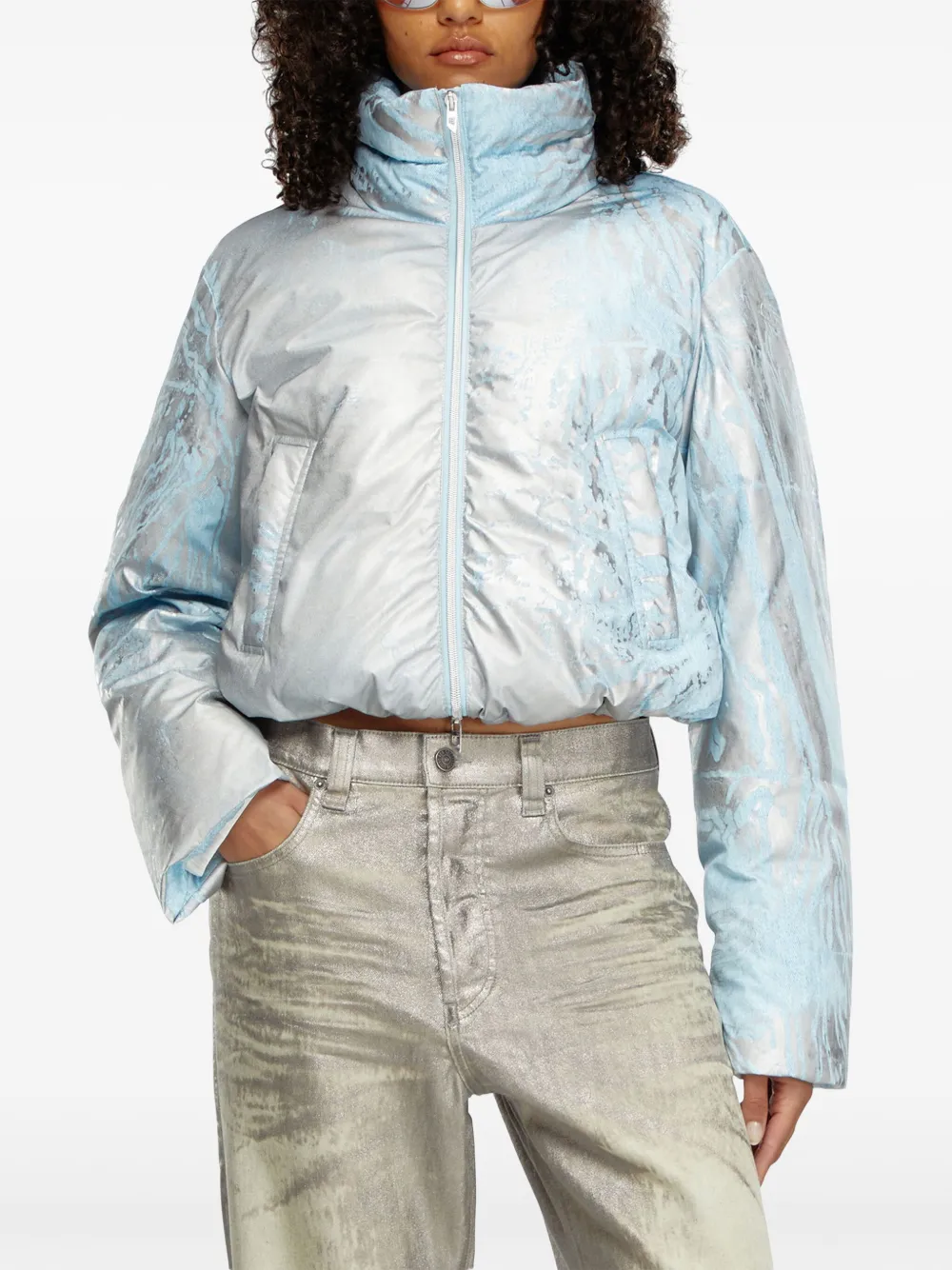 Diesel W-Himsy donsjack Blauw