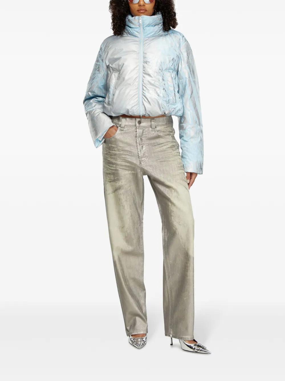 Diesel W-Himsy donsjack - Blauw