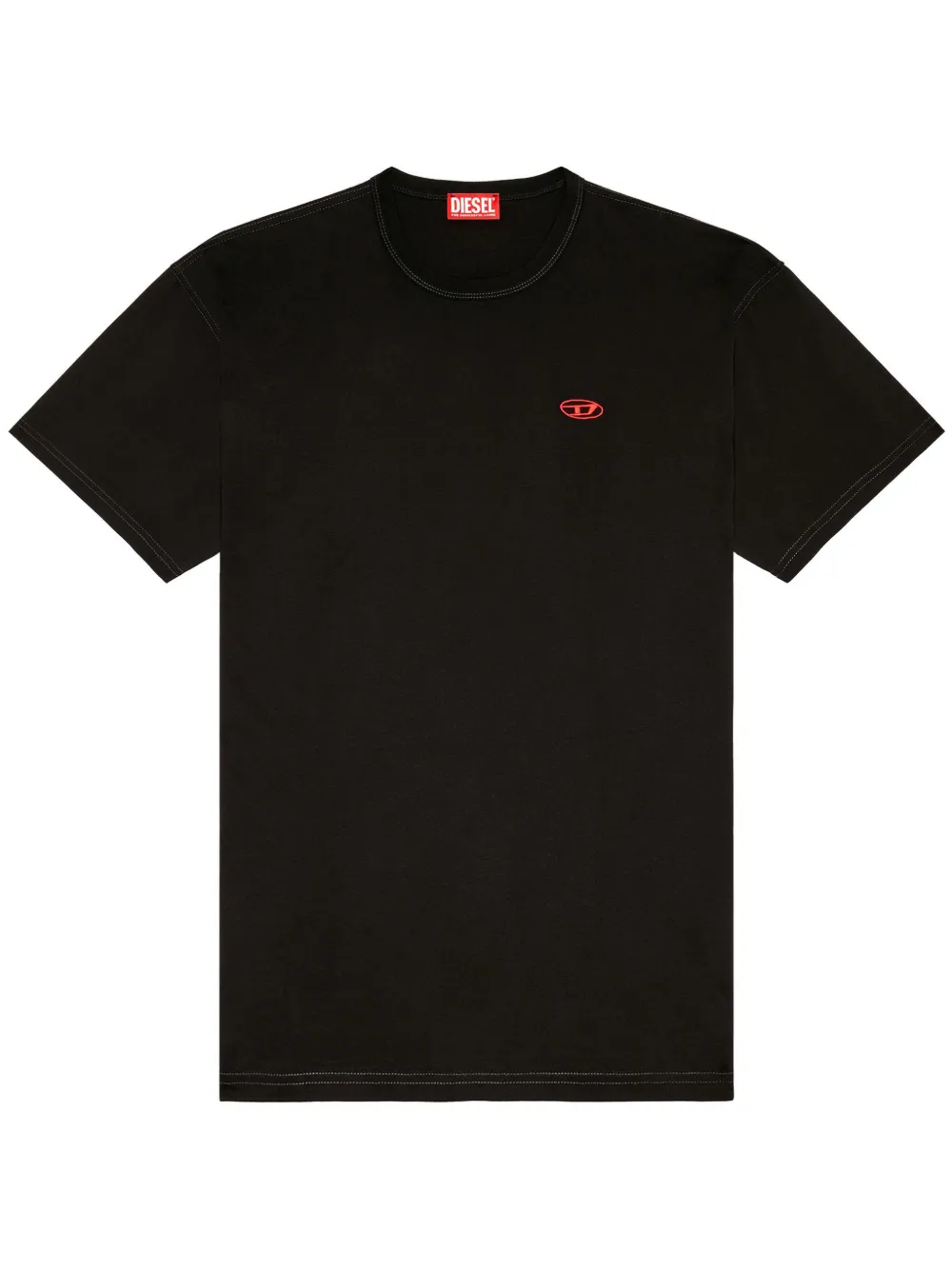 Diesel T-shirt van biologisch katoen Zwart