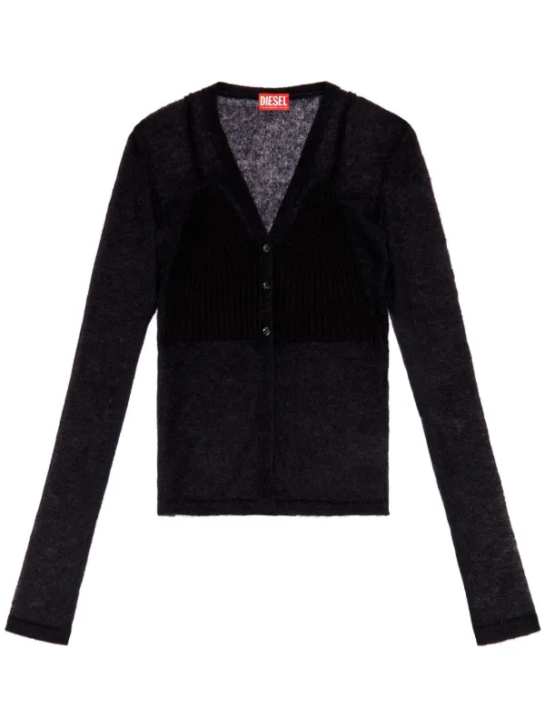 Sheer black cardigan on sale