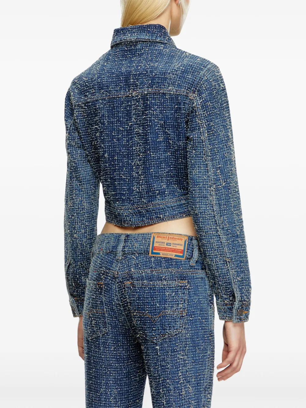 Shop Diesel De-atel Denim Jacket In Blue