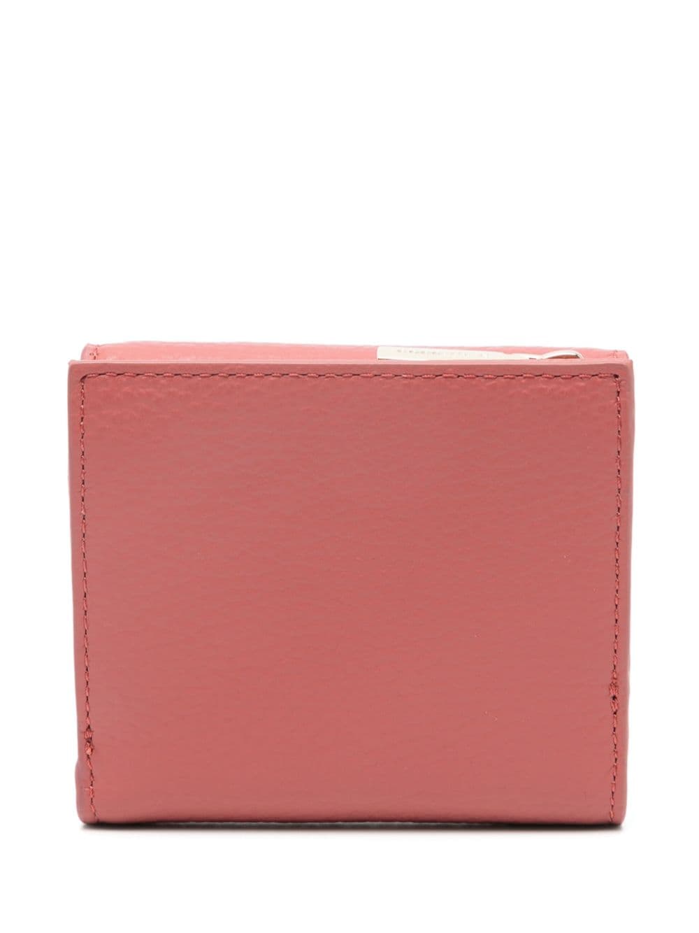 Coccinelle small Metallic Soft leather wallet - Roze