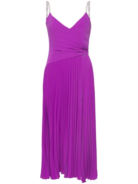 NISSA sleeveless pleated midi dress