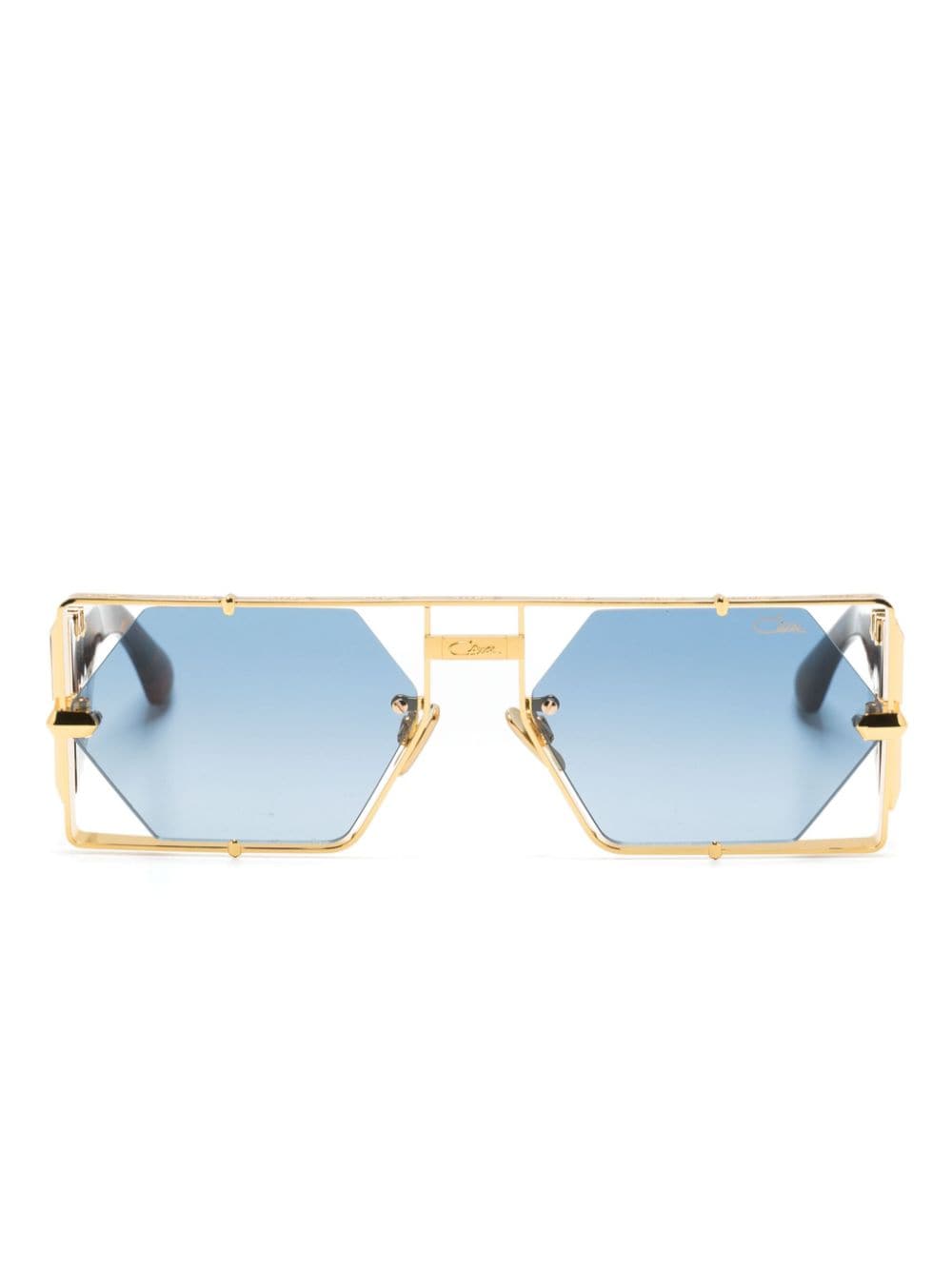 Cazal 004 Geometric-frame Sunglasses In Gold