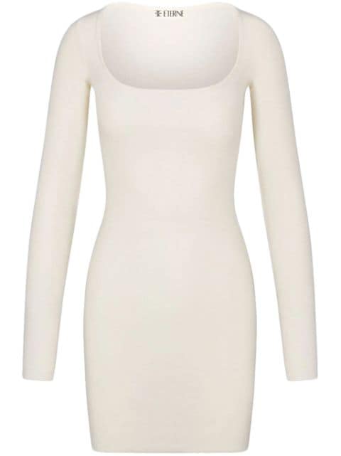 ETERNE square-neck long-sleeved minidress 