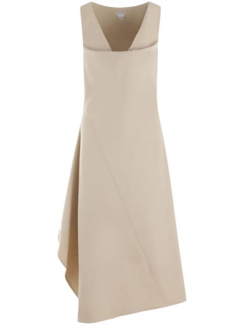 Bottega Veneta mellemlang asymmetrisk kjole med svaj