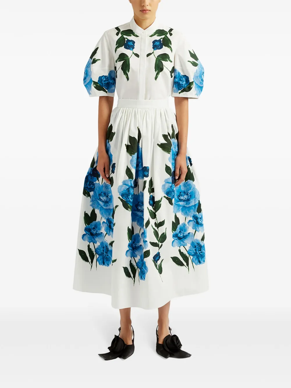 ERDEM Blouse met pofmouwen Wit