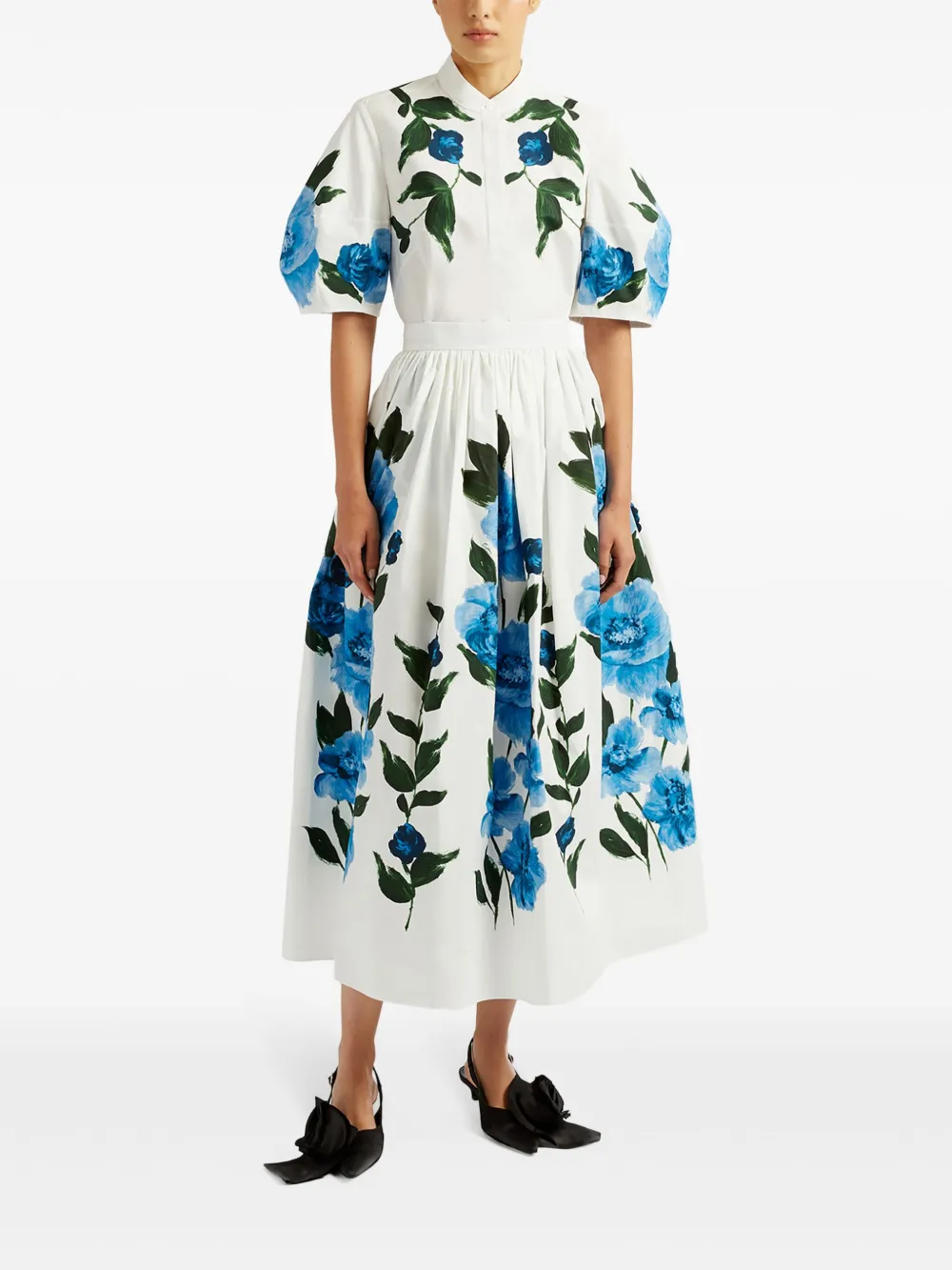 ERDEM Blouse met pofmouwen - Wit