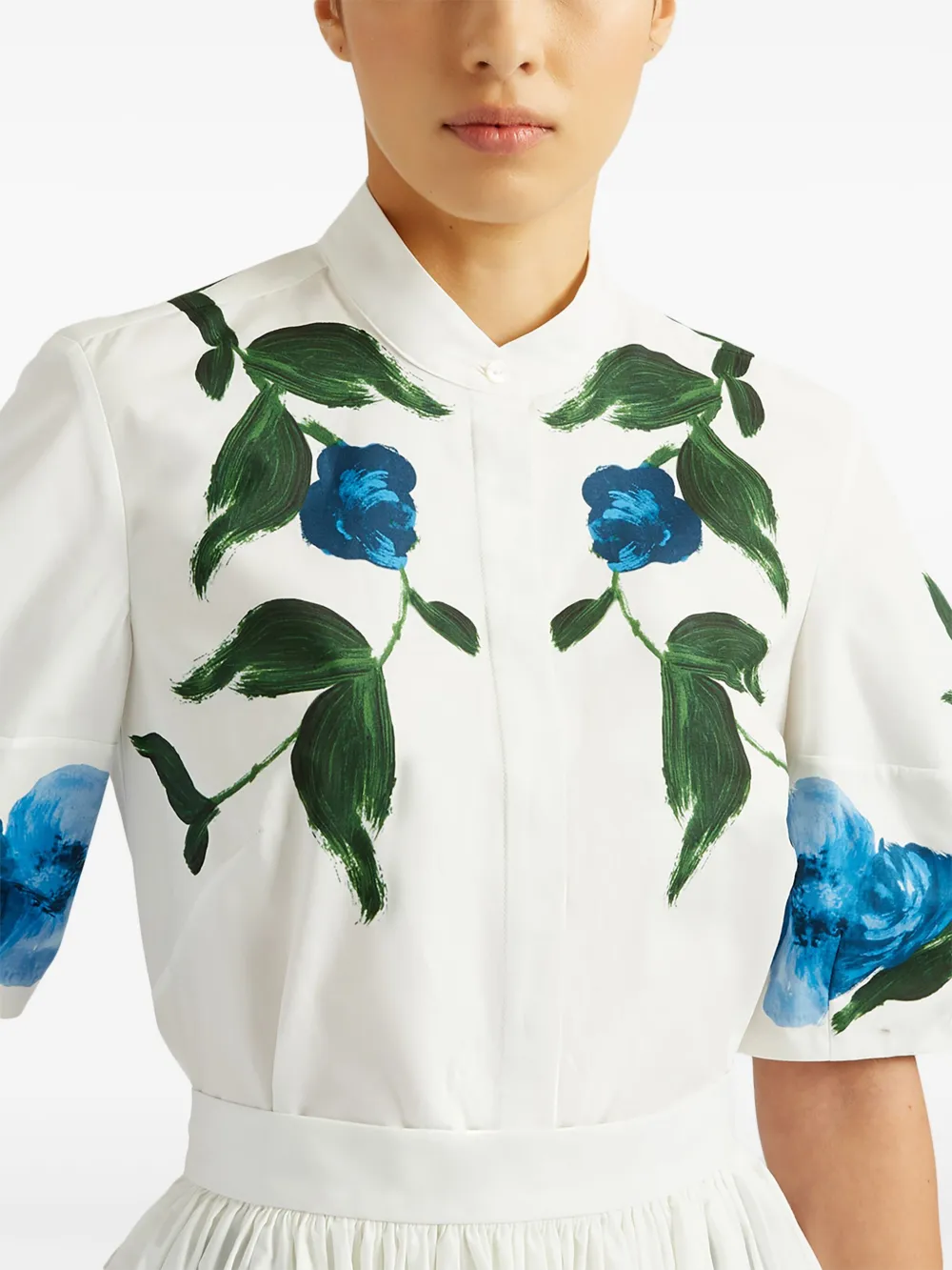 ERDEM Blouse met pofmouwen Wit