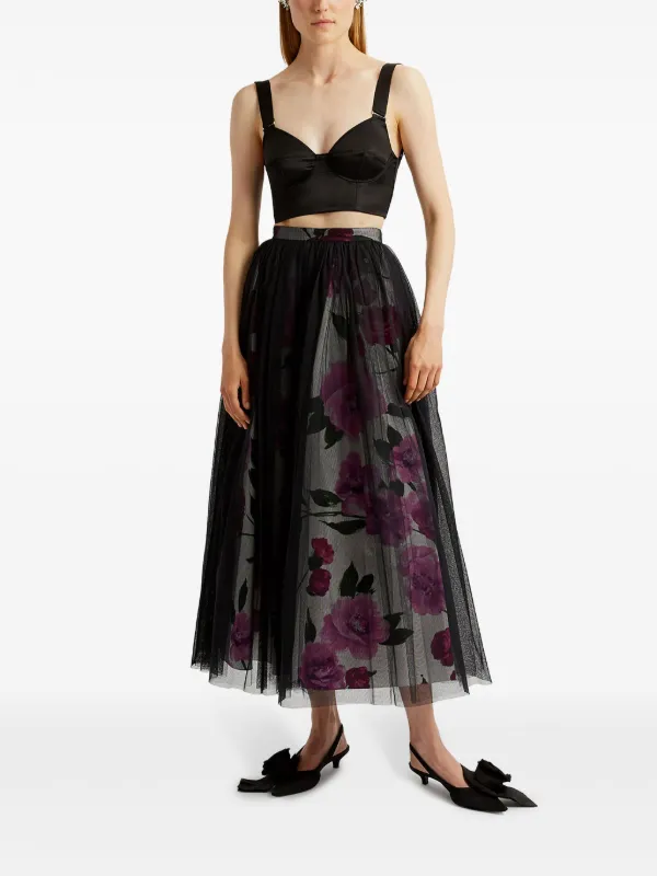 Black tulle overlay skirt online