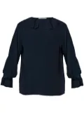 ERDEM long-sleeved blouse - Blue