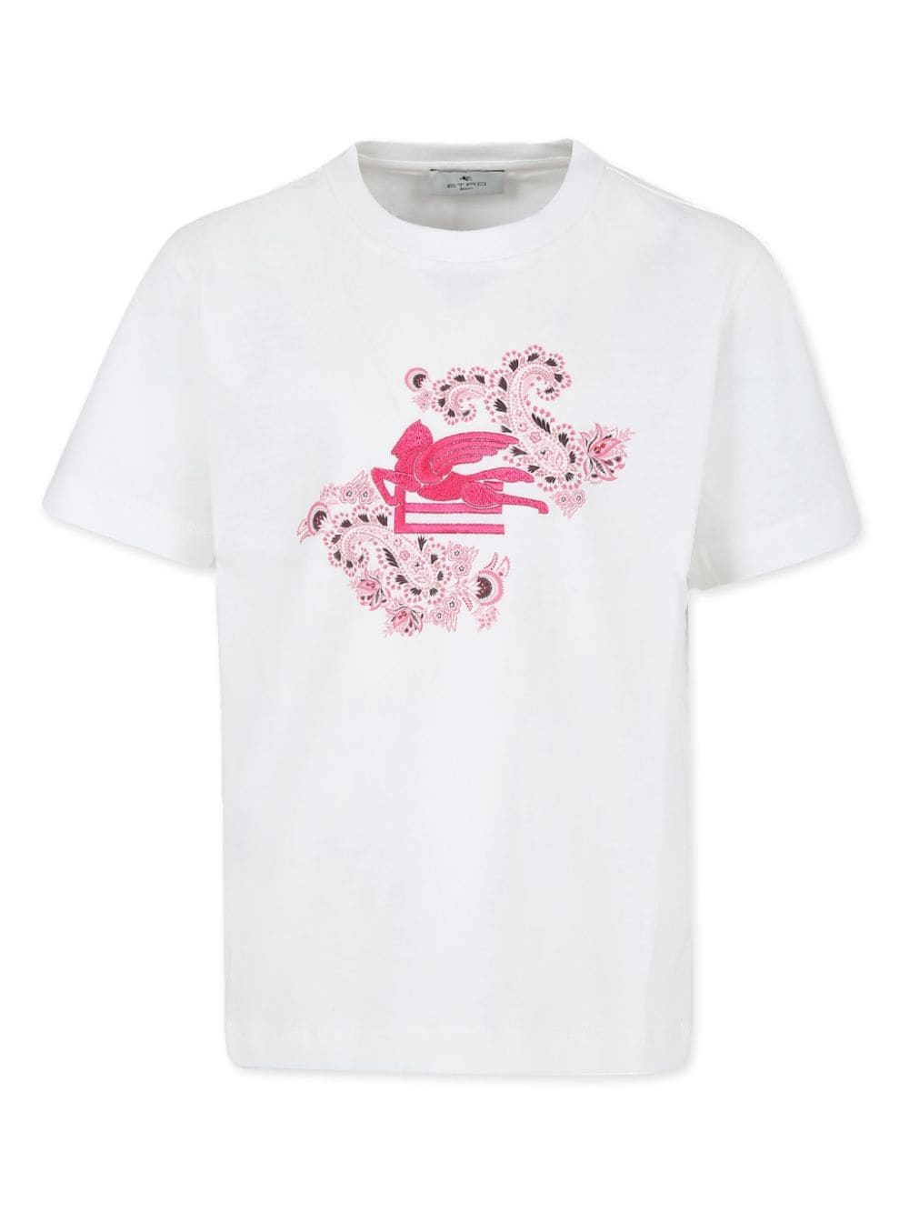 ETRO KIDS T-shirt met Pegaso-patroon Wit