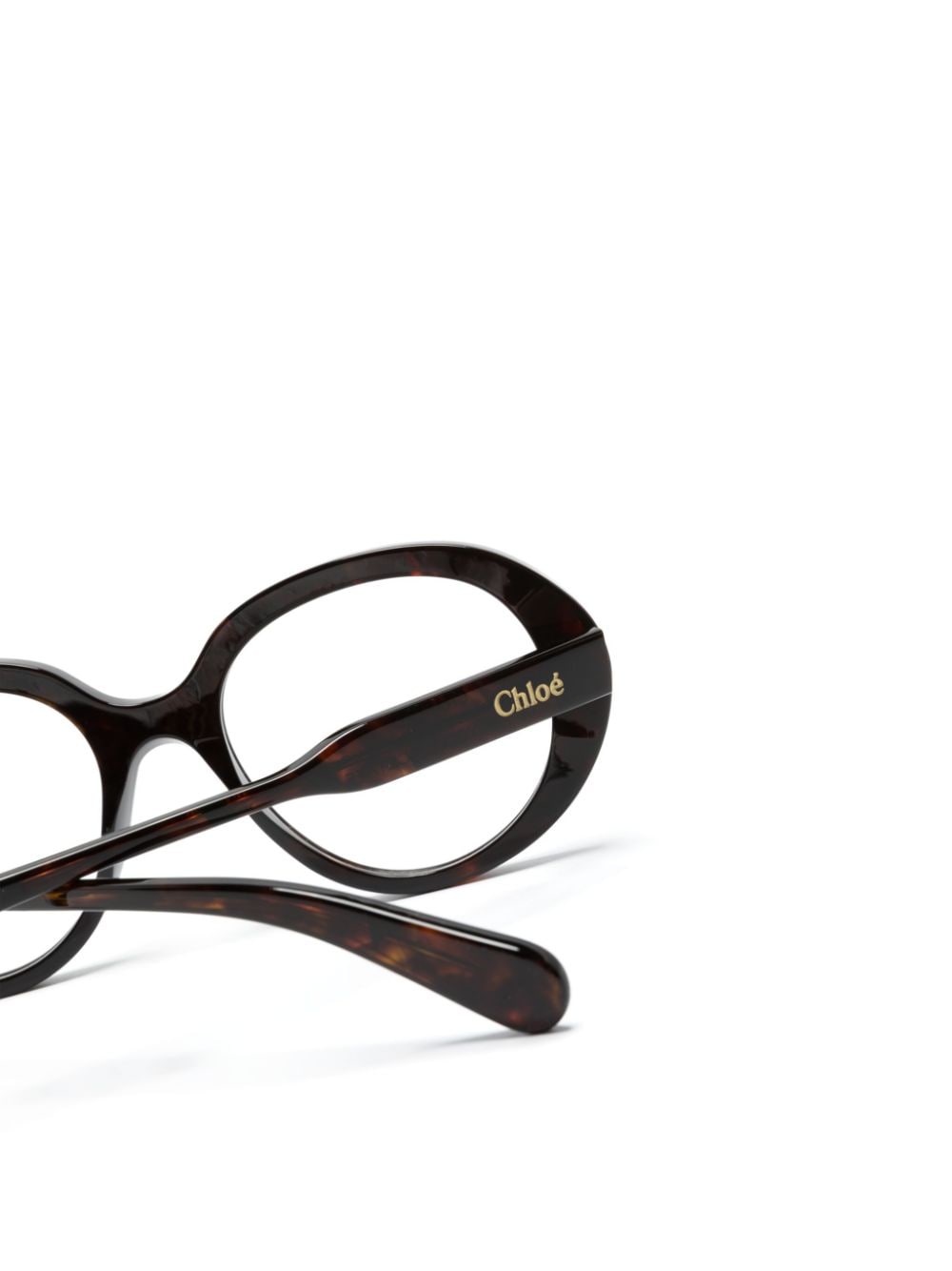 Shop Chloé Tortoiseshell Round-frame Glasses In Brown
