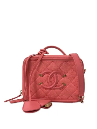 Chanel cc filigree vanity case bag sale