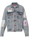 MEMBERS OF THE RAGE patch-detail acid-wash denim jacket - Blue
