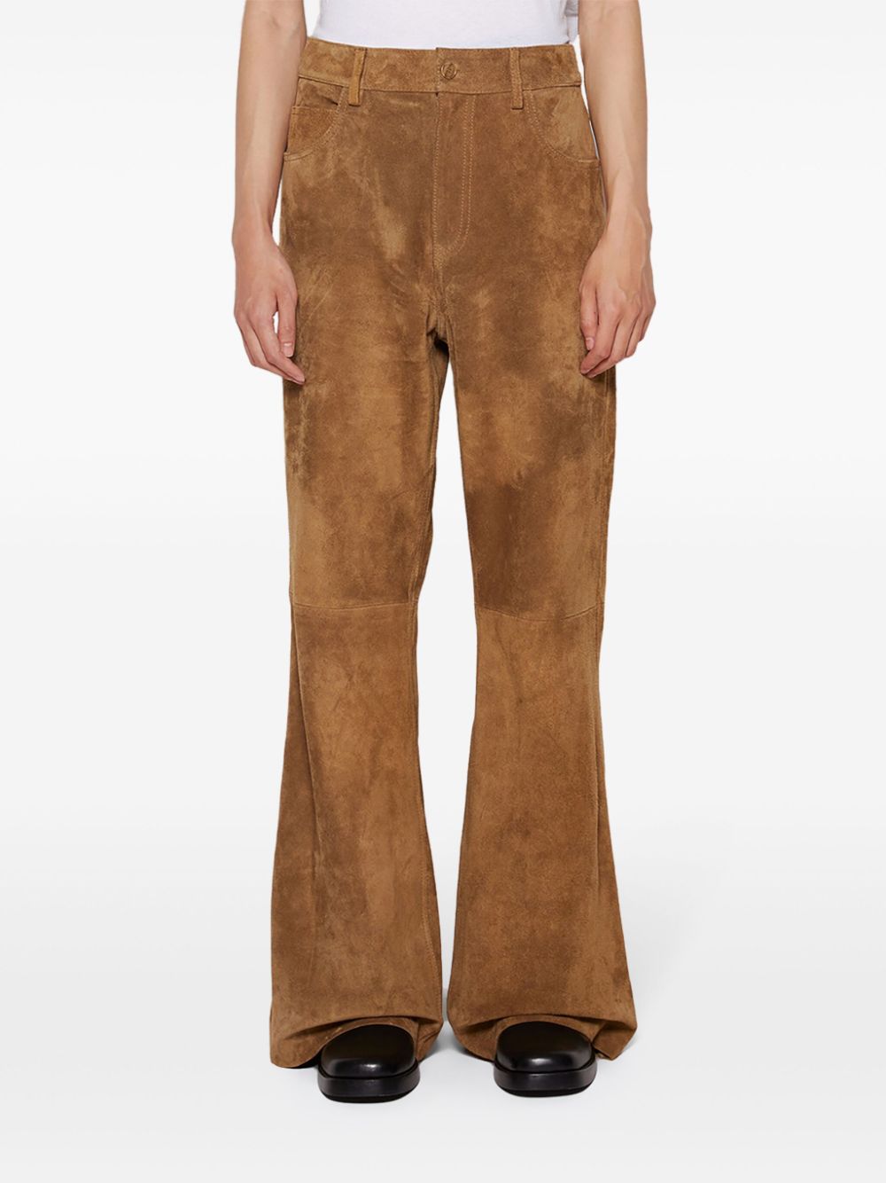 Marni suede wide-leg trousers Men