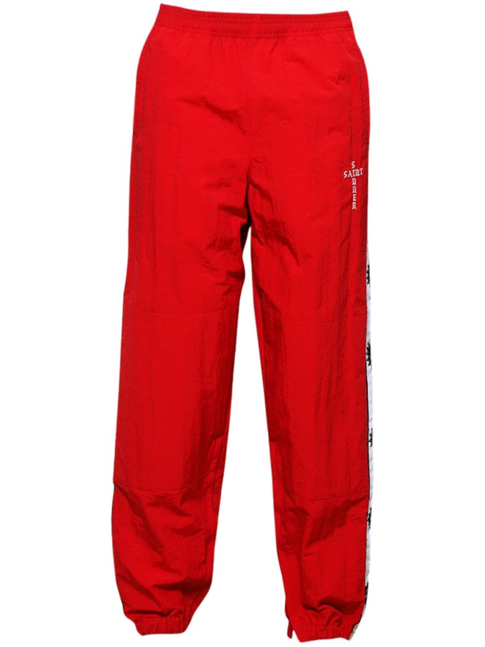 Saint Mxxxxxx Logo-tape Track Pants In Red