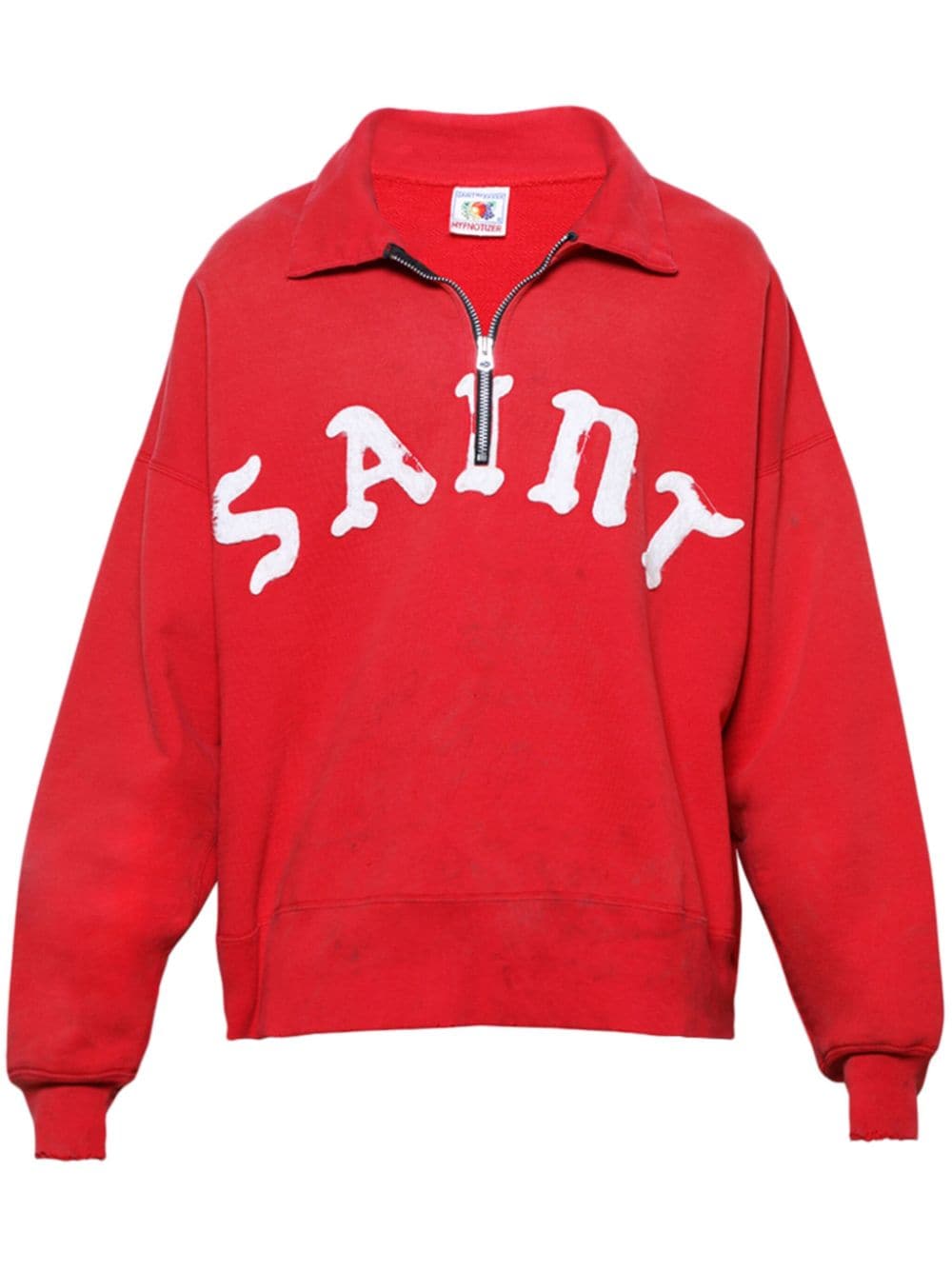 Saint Mxxxxxx Logo-print Cotton Sweatshirt In Red