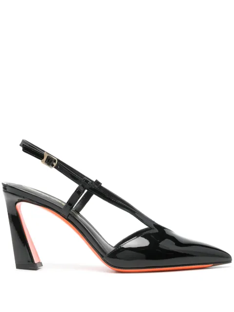 Santoni 90mm slingback pumps