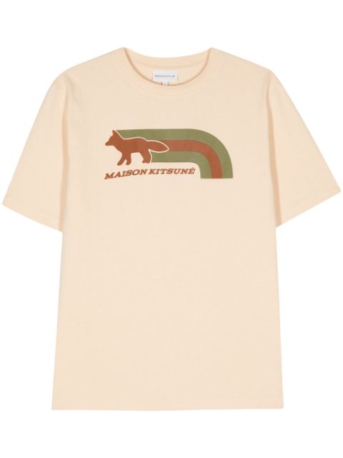 Maison Kitsune flash fox-motif cotton T-shirt Men