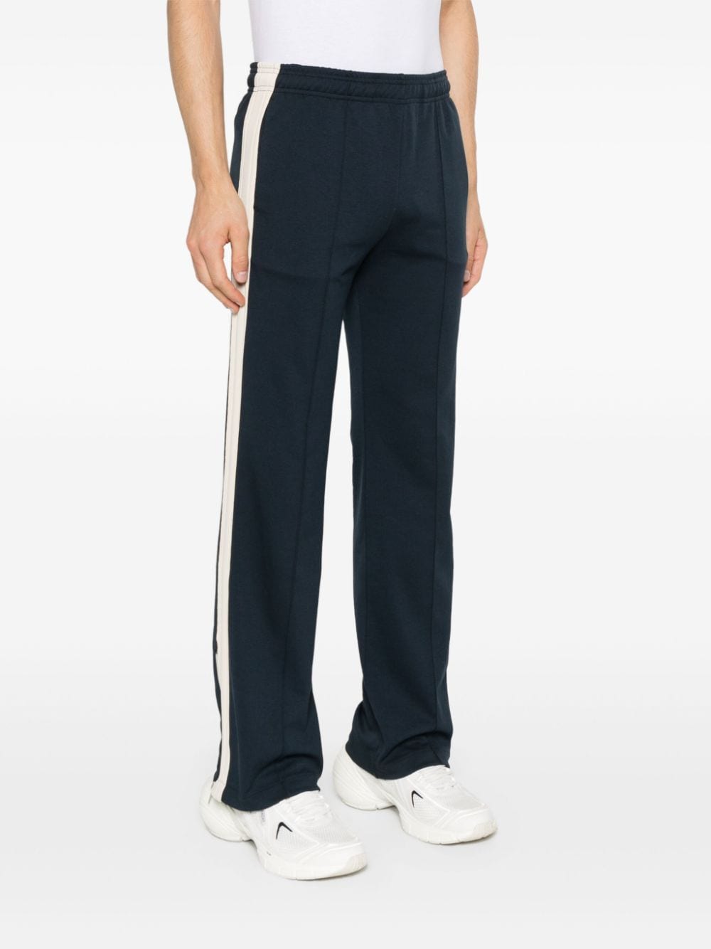 Shop Sandro Jersey Track Pants In Blue