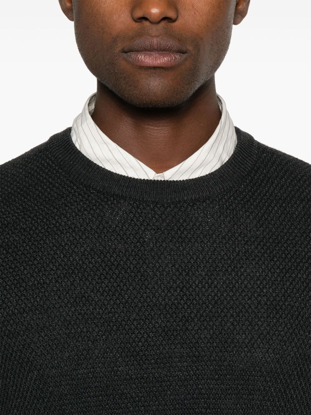 Shop Sandro Crew-neck Sweater In Grey