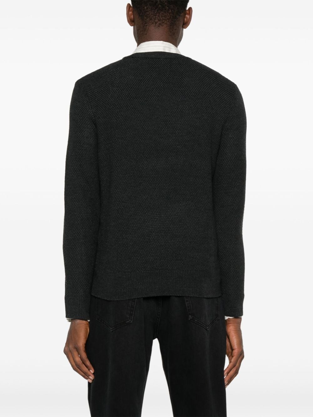 Shop Sandro Crew-neck Sweater In Grey