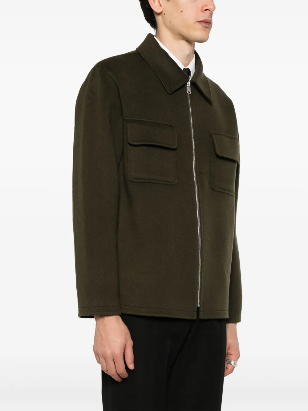 Affordable SANDRO logo-lettering zip-up jacket Men