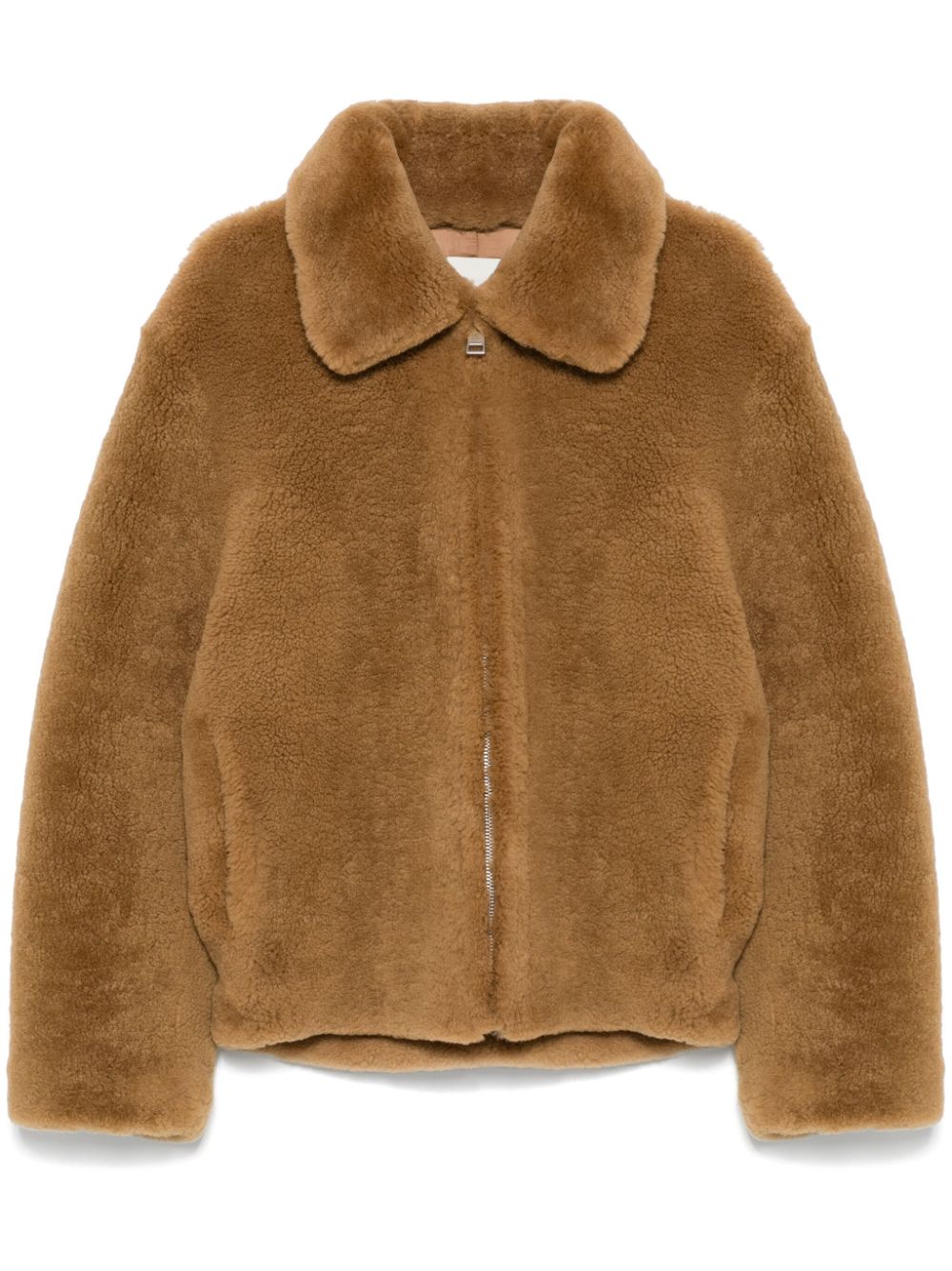 SANDRO shearling jacket - Brown