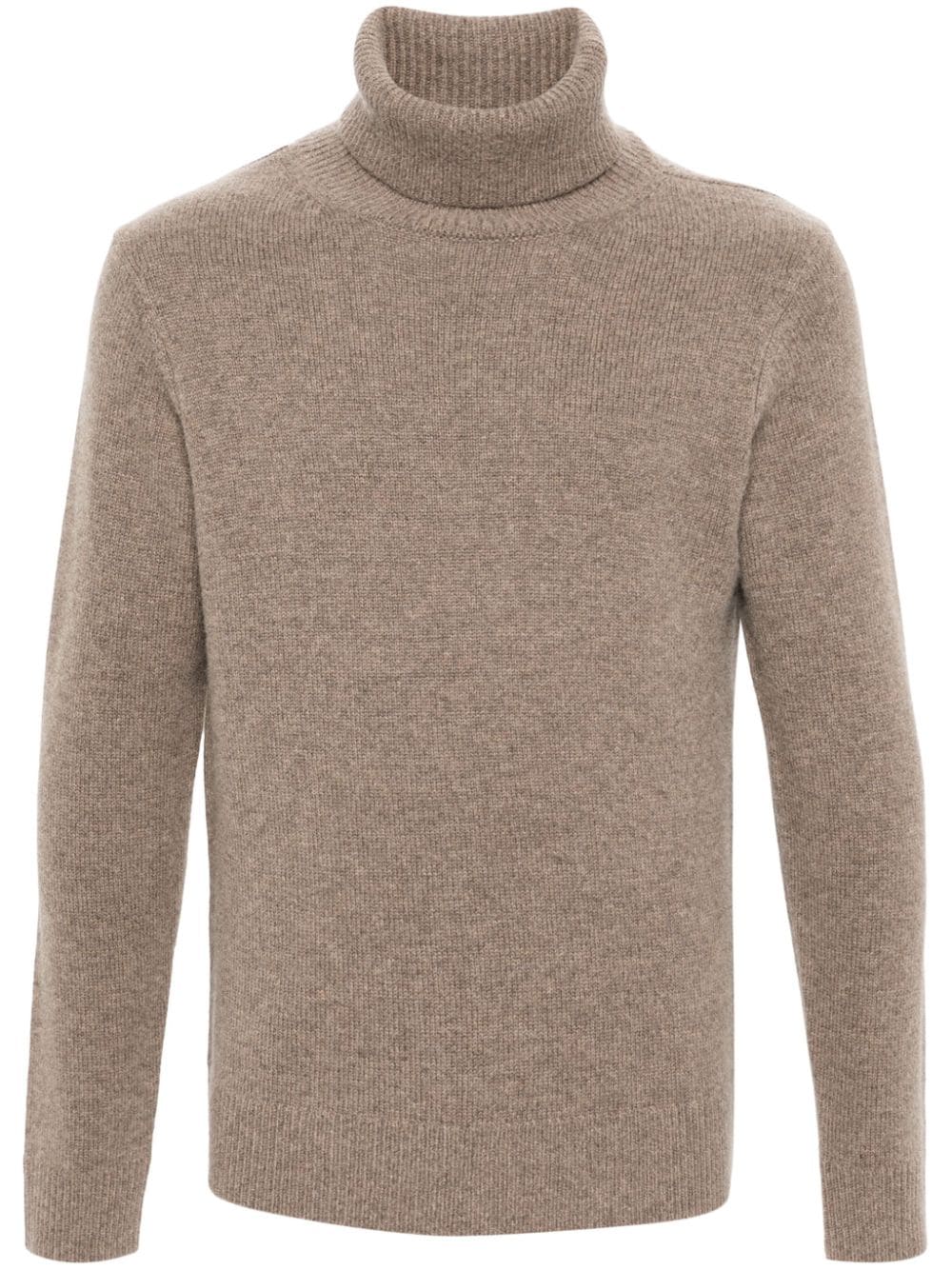 Shop Sandro Turtleneck Sweater In Brown