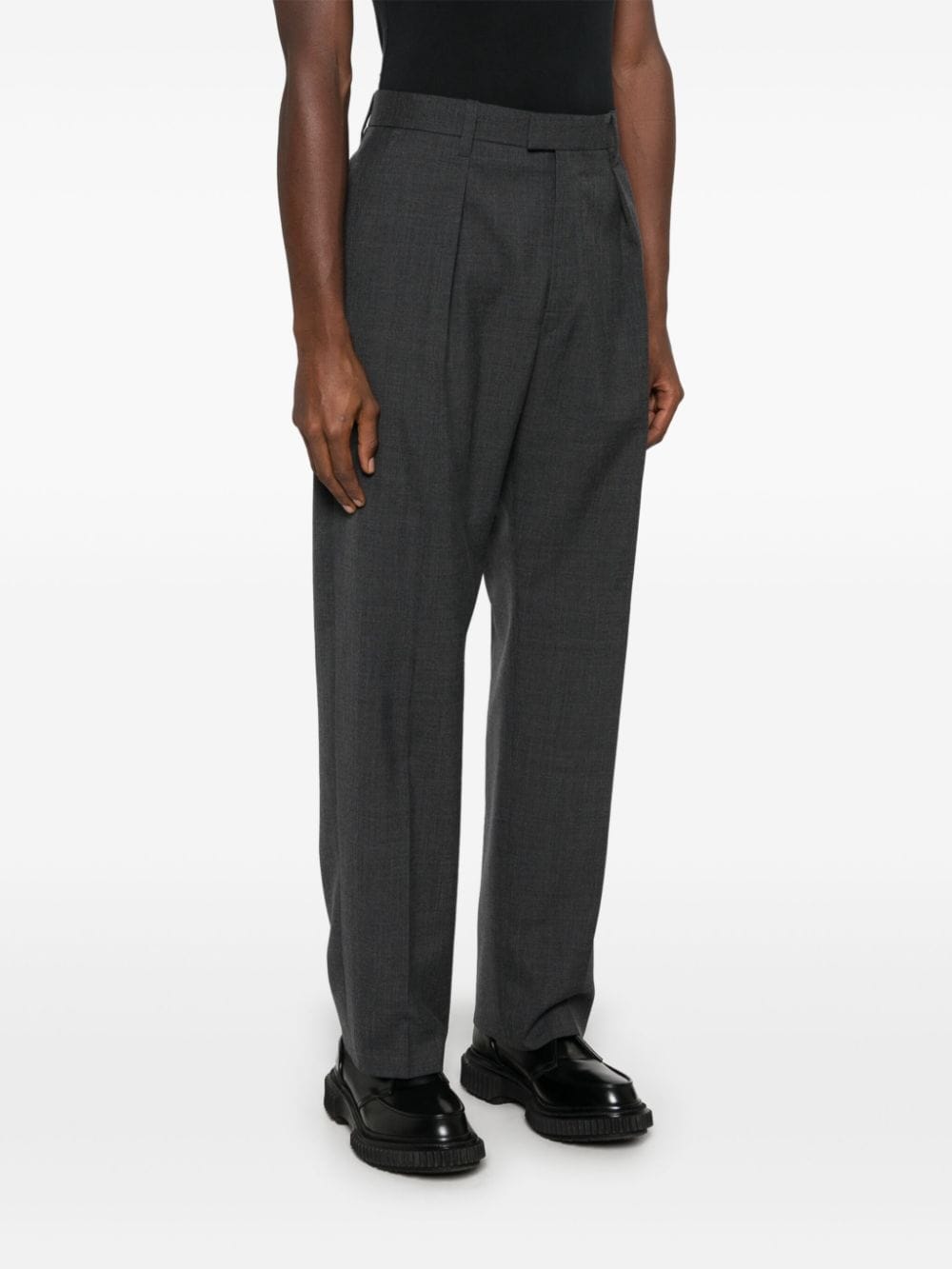 Shop Sandro Straight-leg Trousers In Grey