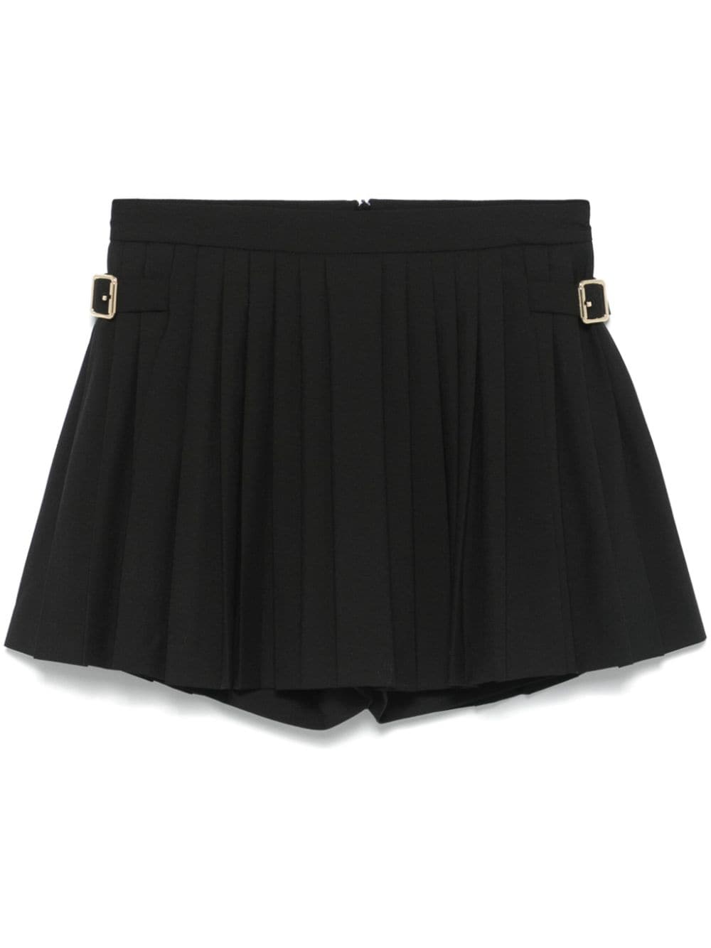 Shop Sandro Pleated Skorts In Black