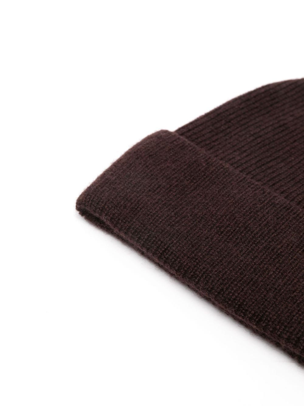 Shop Sandro Rib-knit Cashmere Beanie In Brown