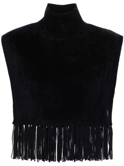 SANDRO fringed high-neck vest Women