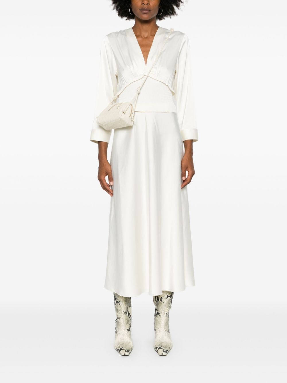 SANDRO Mahaut maxi-jurk - Wit