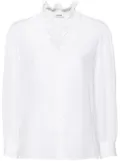 SANDRO ruffle-detail shirt - White