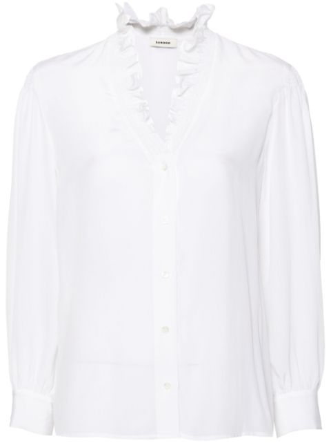 SANDRO ruffle-detail shirt Women