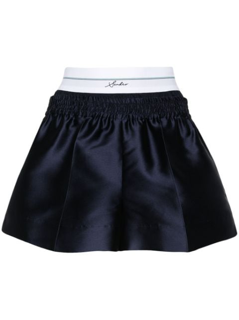 SANDRO logo-waistband shorts