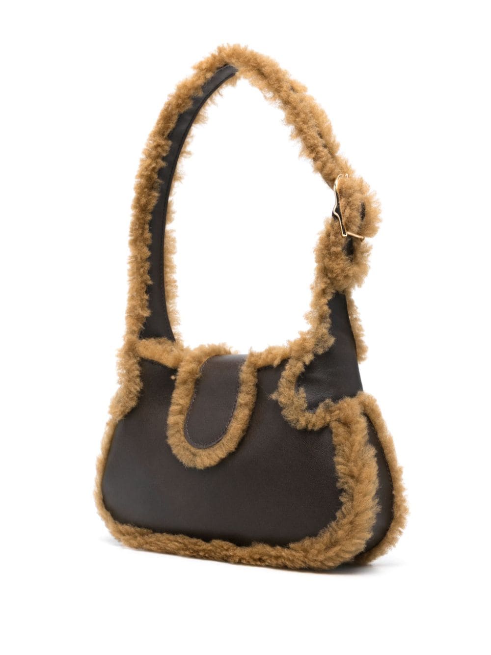 Shop Sandro Janet Shoulder Bag In Brown