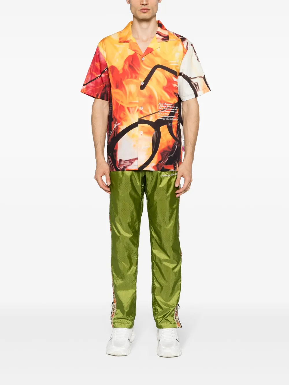 Shop Advisory Board Crystals James Rosenquist Graffiti-print Shirt In Yellow