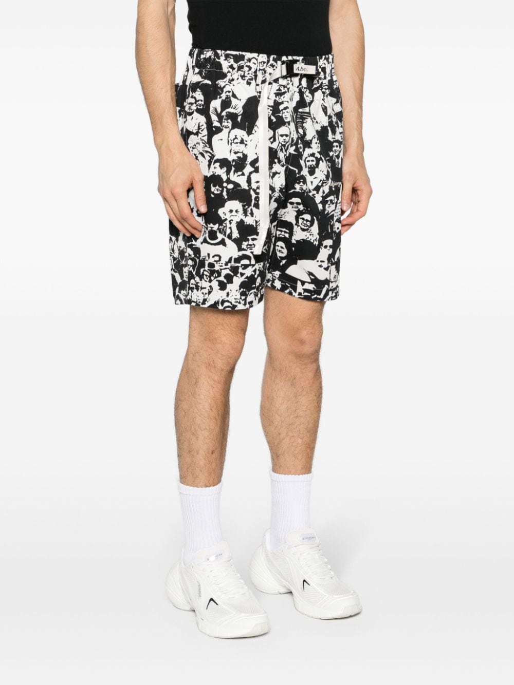 Shop Advisory Board Crystals Herd Mentality Drawstring Shorts In Black