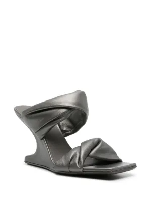 【他と差をつける】Rick Owens ウェブカンチレバーサンダル カンチレバーレザーサンダル | Rick Owens