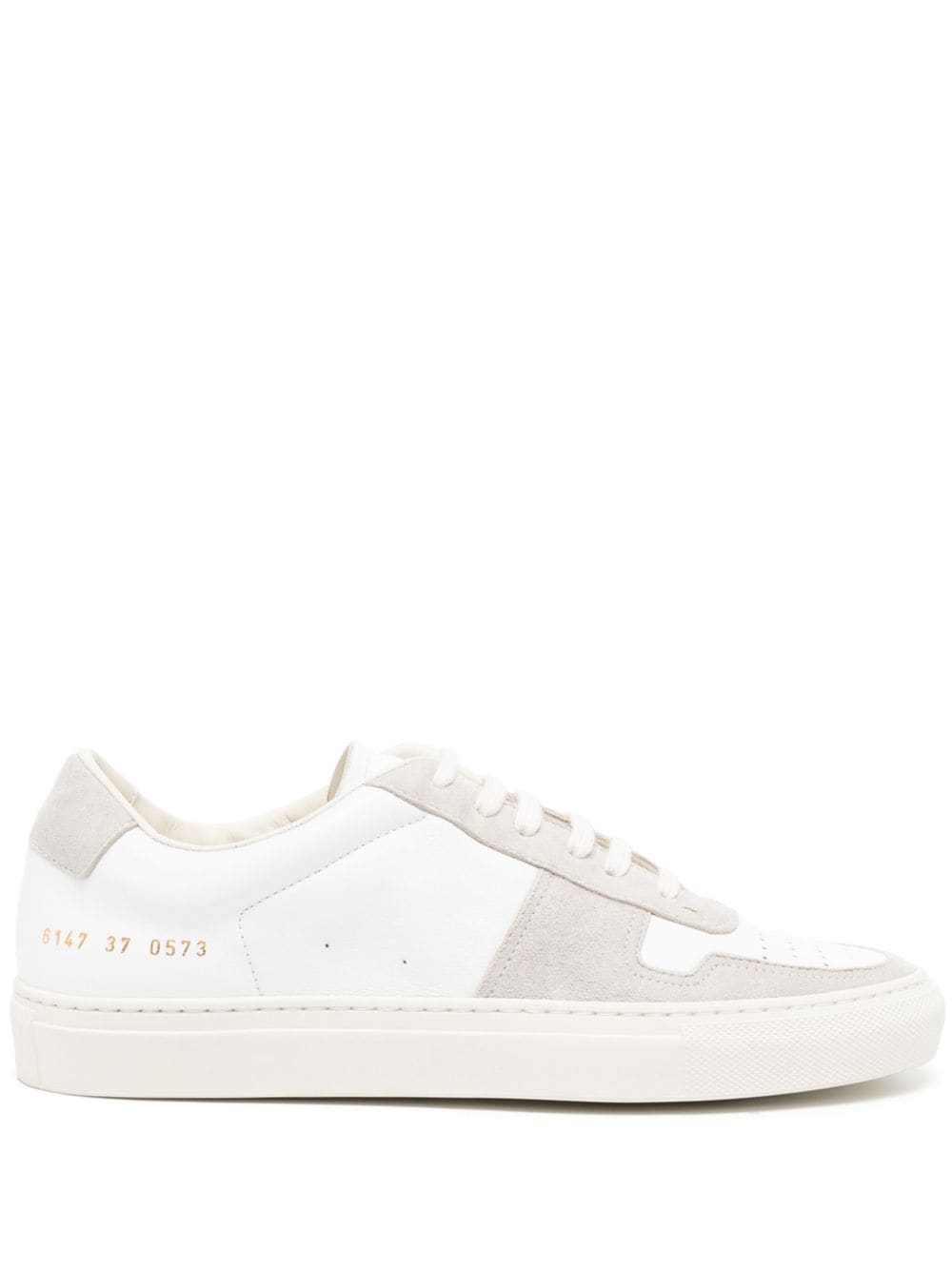 Shop Common Projects Bball Panelled Sneakers In White