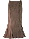 Ziggy Chen fishtail-design maxi skirt - Brown